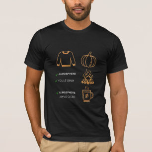 Camiseta Iconos de lista de verificación de vibraciones oto