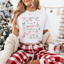 Iconos de Navidad Vintage con Apellido Familiar Pe