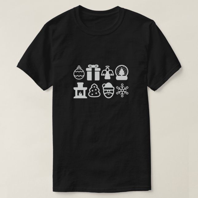 Camiseta Iconos de navidades (Diseño del anverso)