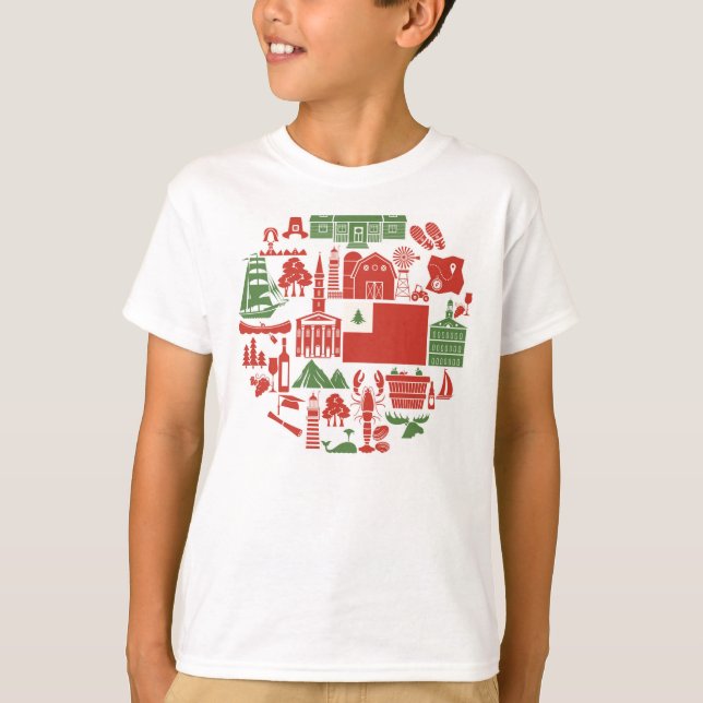 Camiseta Iconos de Nueva Inglaterra (Anverso)