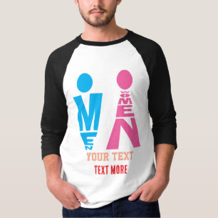 Camiseta Iconos de tipografía de hombres y mujeres: diseño 