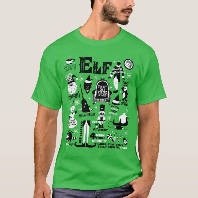 Camiseta Iconos Elf y citas de películas (Anverso)