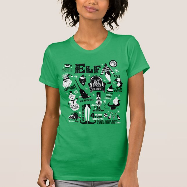 Camiseta Iconos Elf y citas de películas (Anverso)