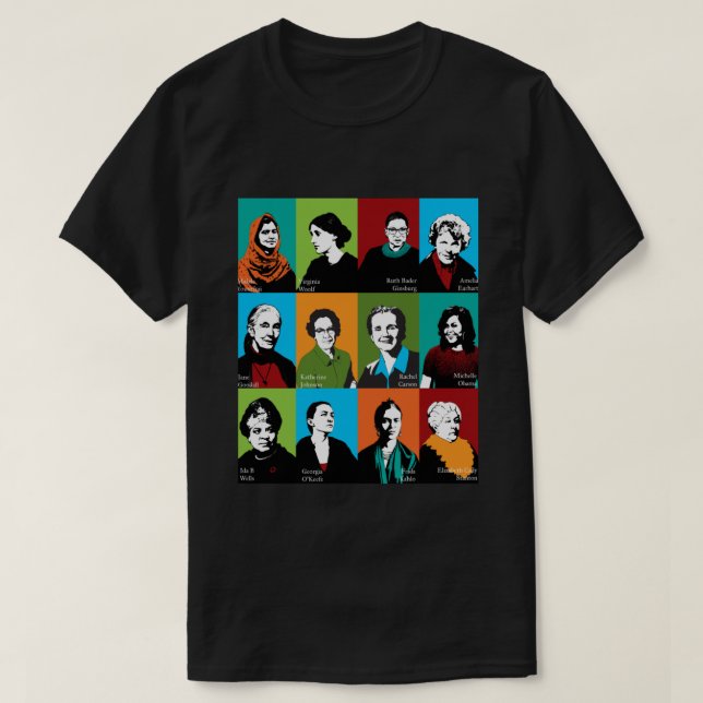 Camiseta Iconos feministas (Diseño del anverso)