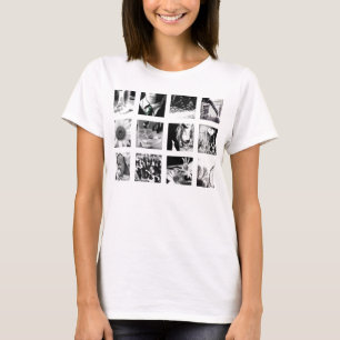 Camiseta iconos negros/blancos