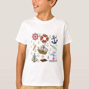 Camiseta Iconos oceánicos divertidos para los niños - Mar d