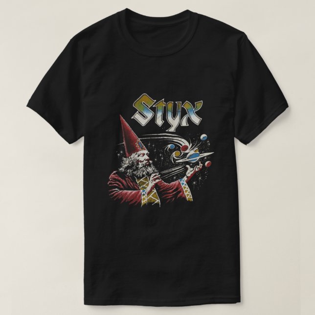 Camiseta Íconos tributos de la banda STYX Retro 70 (Diseño del anverso)