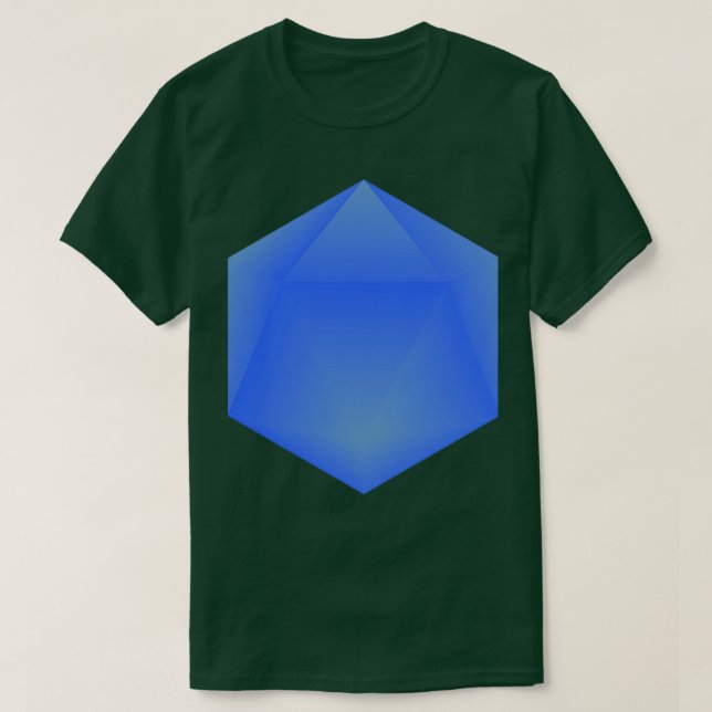 Camiseta Icosahedron Blue (Diseño del anverso)