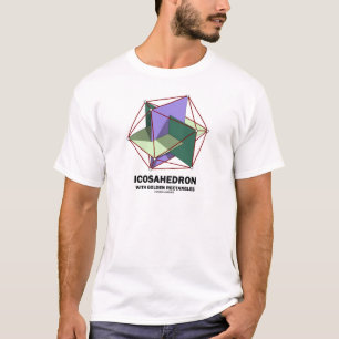 Camiseta Icosahedron con los rectángulos de oro (geometrí