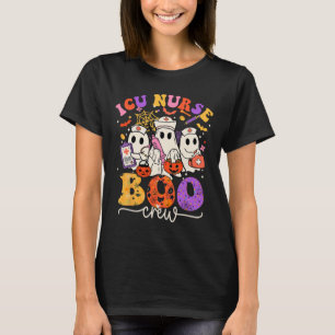 Camiseta Icu Boo Crew Costume Graciosa Enfermera Fantasma H