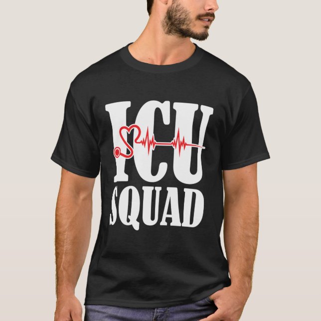 Camiseta Icu Enfermera Icu Squad (Anverso)