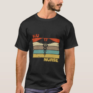 Camiseta Icu Enfermera Unidad De Cuidados Intensivos Retro 