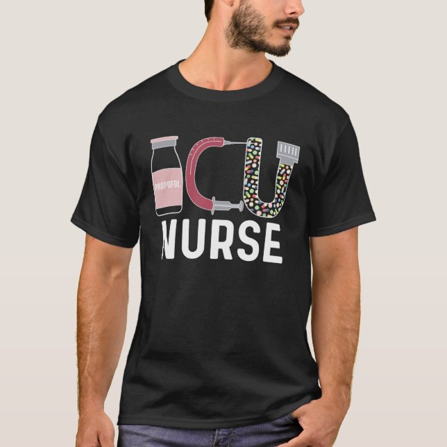 Camiseta ICU Nurse Cute Intensive Care Unit Nurse ICU Nursi (Anverso)