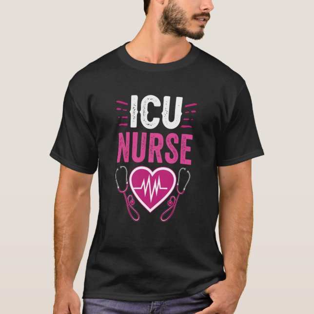 Camiseta Icu Nurse Hospital Ice Intensive Care Nursing (Anverso)