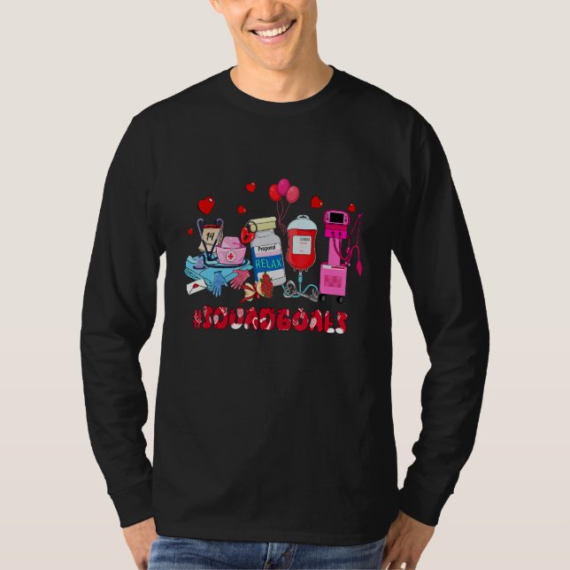 Camiseta ICU Nurse Squad Goals Happy Valentines Day Funny I (Anverso)