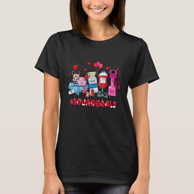Camiseta ICU Nurse Squad Goals Happy Valentines Day Funny I (Anverso)