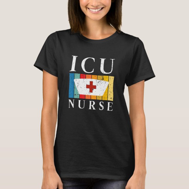 Camiseta ICU Nurse Work School Nursing  Team Squad  Women (Anverso)