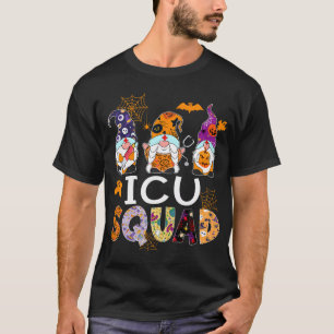Camiseta Icu Squad Gnome Enfermera de Halloween Scrubs Cost