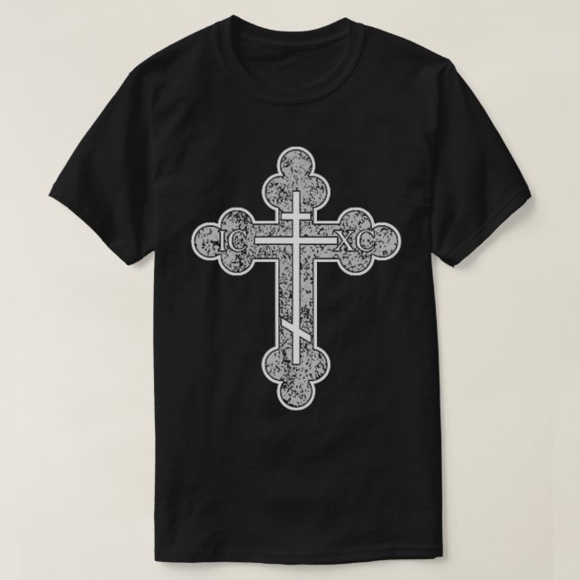 Camiseta ICXC Cristianismo Ortodoxo Cruzado Oriental Jesús  (Diseño del anverso)