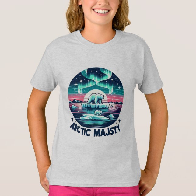 Camiseta Icy Blue Retro Polar Bear Arcadio Majesty (Anverso)