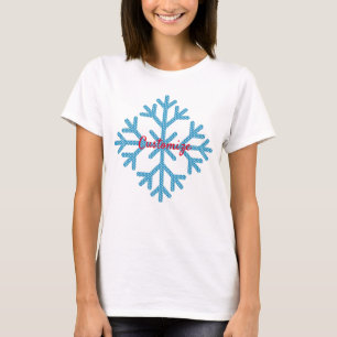 Camiseta Icy Blue Snowflake Thunder_Cove