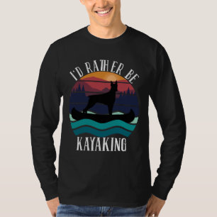 Camiseta Id Antes De Ser Kayaking Doberman 1009