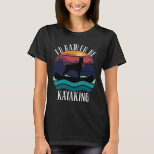 Camiseta Id Antes De Ser Kayaking Doberman 1009