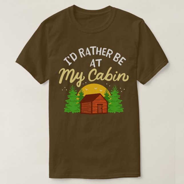 Camiseta Id De Camping Antes Que Estar En Mi Cabina (Diseño del anverso)