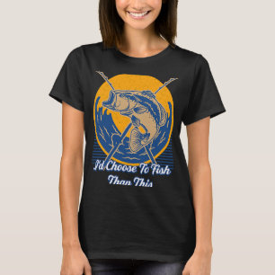 Camiseta Id Elegir Para Pescar Pescador Hobby Fisherman Pas