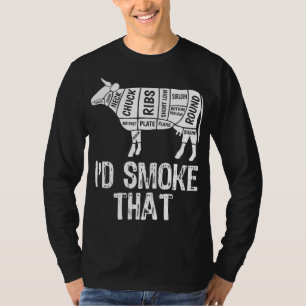 Camiseta Id Fumar Esa Barbacoa De Parrillada De Tabaquismo