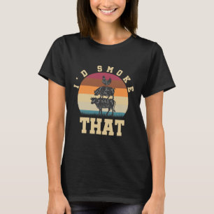Camiseta Id Fumar Esa Graciosa Carne De Cerdo Humeada Lover