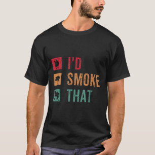 Camiseta Id Fumar Ese Gracioso Amor De La Barbeque A La Par