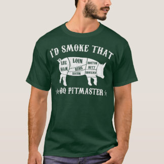 Camiseta Id Fumar Que T Pig Pitmaster Funny Fumar BBQ