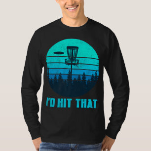 Camiseta Id Golpear Ese Disco Cesta De Golf Sunset Retro Go