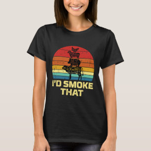 Camiseta Id Grill Que Retro Bbq Barbecue Grill Meat Lover