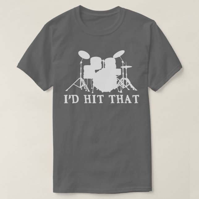 Camiseta Id Hit gorra Drums Drummer (Diseño del anverso)