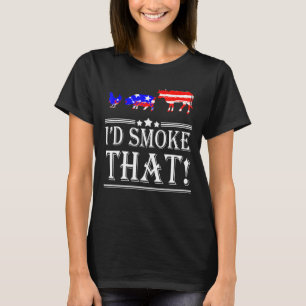 Camiseta Id Humo Que La Carne De Pollo De Carne De Carne De