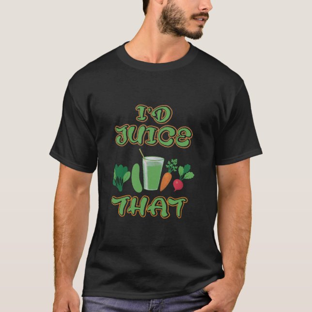 CAMISETA ID JUICE QUE FUNNY VEGETARIAN VEGAN RAW FOOL LOVE (Anverso)