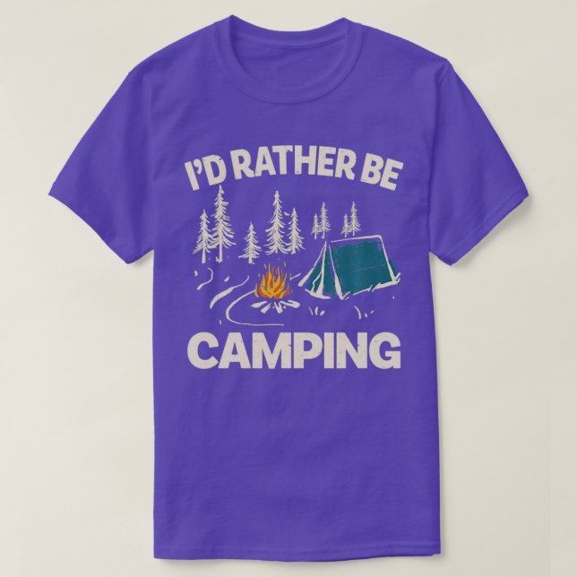 Camiseta ID Más Bien Ser Camping Diseño Funny Camping Lover (Diseño del anverso)