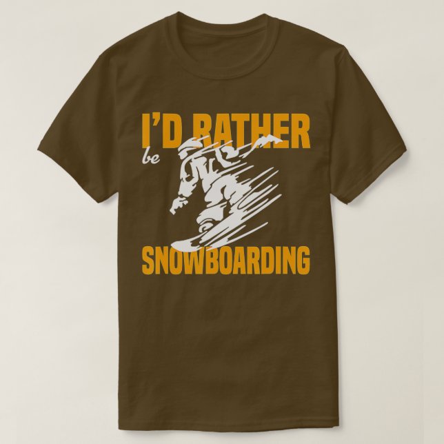 Camiseta Id Prefiere Ser Snowboarding (2)  (Diseño del anverso)