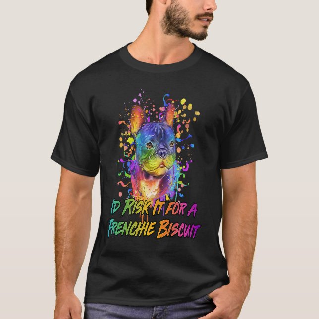 Camiseta Id Riesgo para un animal de raza de perro de Biscu (Anverso)