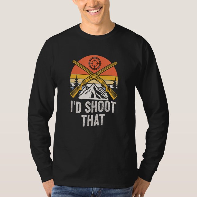 Camiseta Id Shoot That Hunting Shotgun Hunter Shooting  Wil (Anverso)