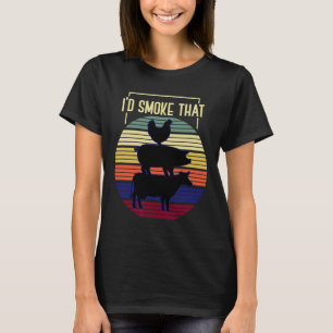 Camiseta Id Smoke That Retro Barbecue