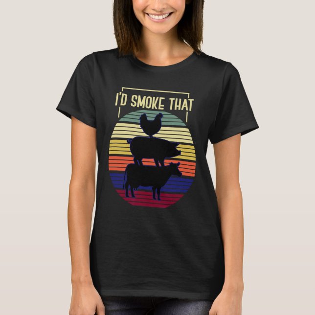 Camiseta Id Smoke That Retro Barbecue (Anverso)