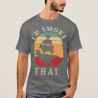 Camiseta Id Smokehat Perfect Pitmaster Gift Meat Grilling B