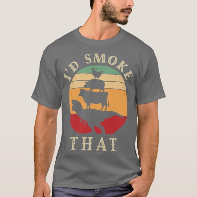 Camiseta Id Smokehat Perfect Pitmaster Gift Meat Grilling B (Anverso)