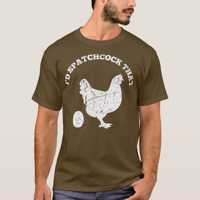 Camiseta Id Spatchcock Ese Chicken Funny Chef Cocina BBQ (Anverso)
