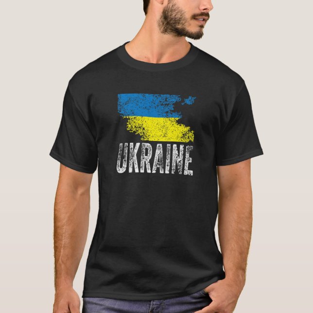 Camiseta Ida de regalo de bandera ucraniana con problemas d (Anverso)