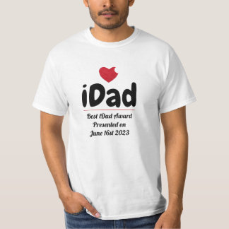 Camiseta IDad,Premio al mejor papá ,Personalizado+Padres+Dí