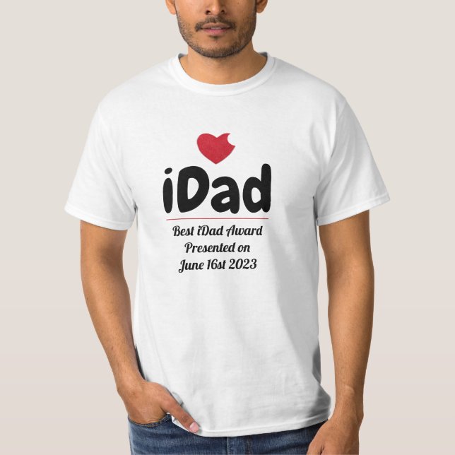 Camiseta IDad,Premio al mejor papá ,Personalizado+Padres+Dí (Anverso)